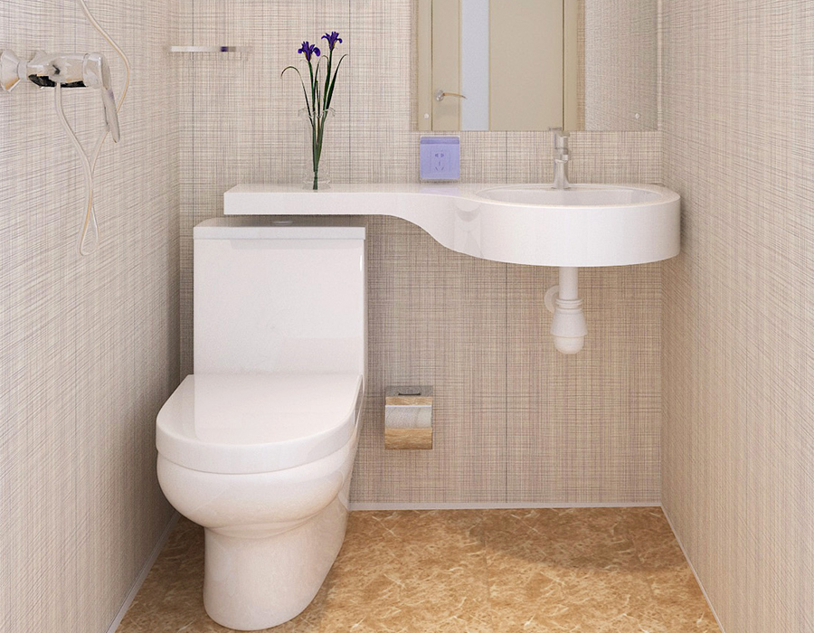 Plena Panel PEC Resina Fibra Hotel Modular Prefabricata Bathroom Unit