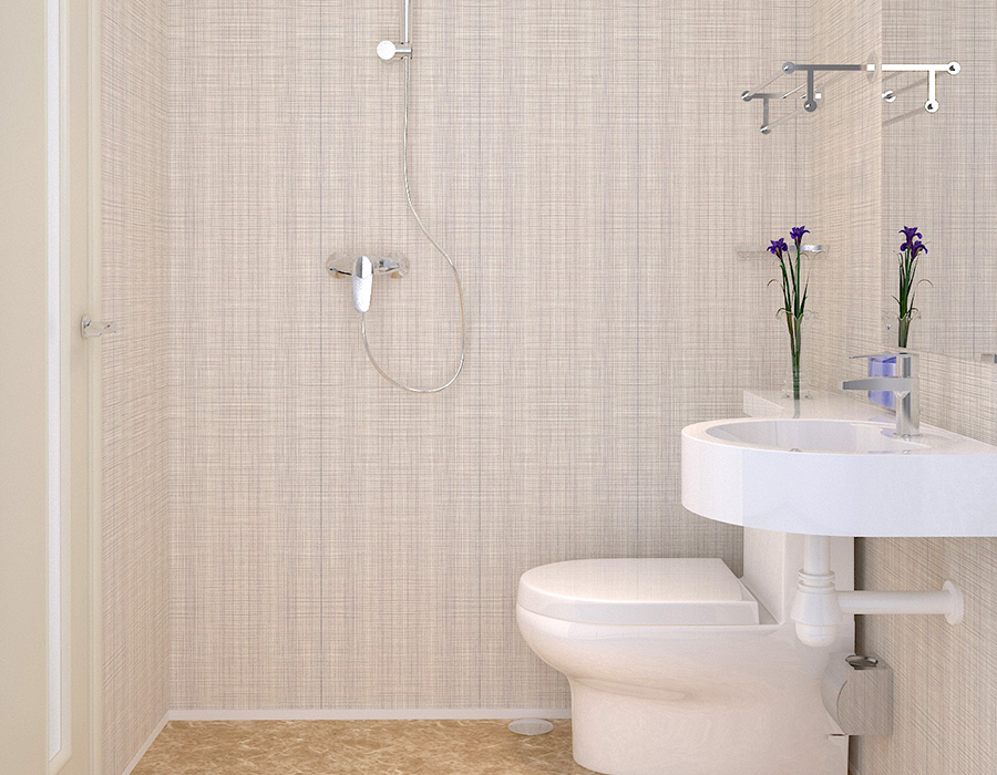 Plena Panel PEC Resina Fibra Hotel Modular Prefabricata Bathroom Unit