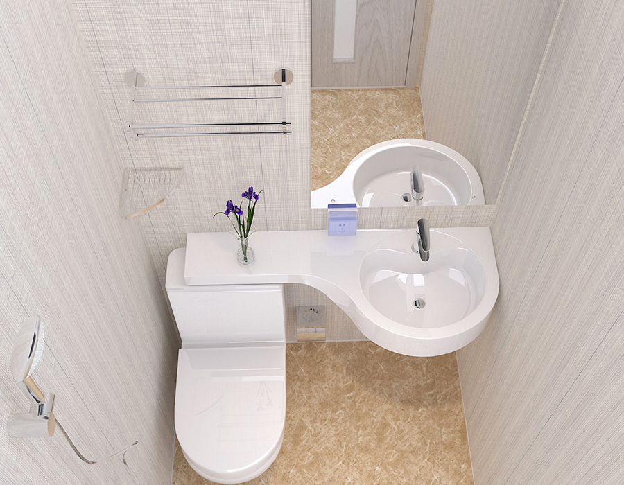 Plena Panel PEC Resina Fibra Hotel Modular Prefabricata Bathroom Unit