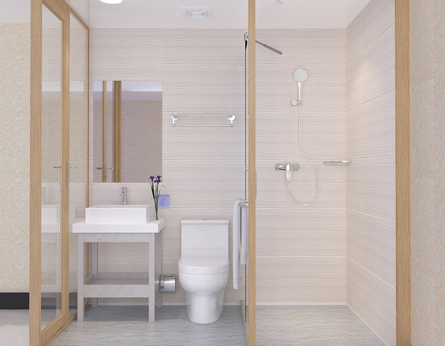 Integrated Bathroom Solution with Full Panel System for Prefabricated Installations