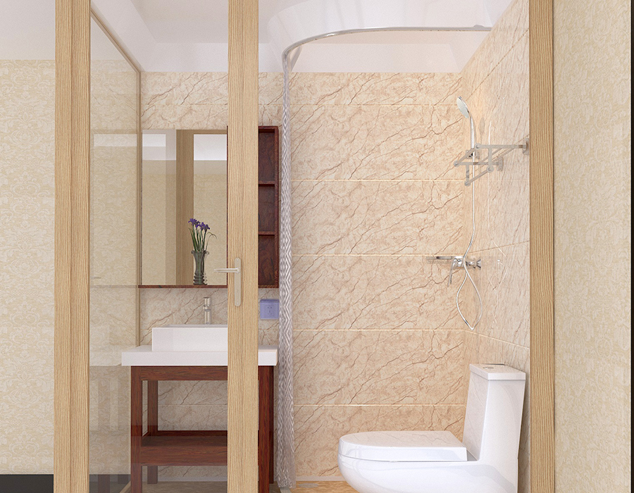 Vitrei Exterior Integrated Latrina cum Resina Fibra Interior Panels
