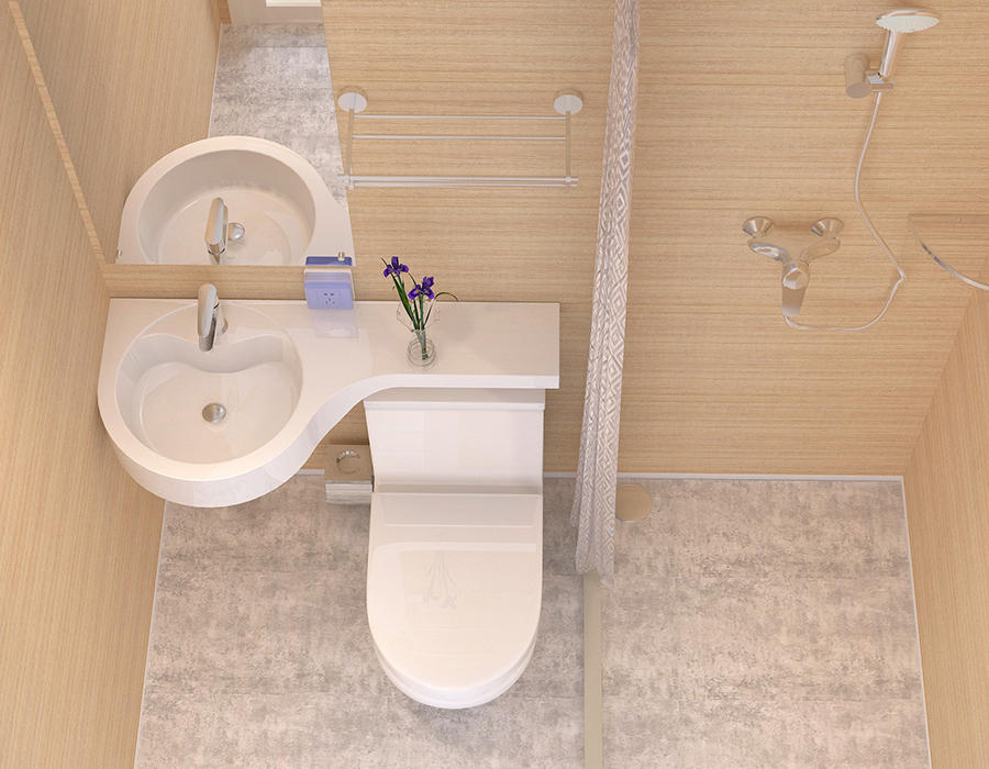 All-Panel PEC Resina Fibre Modularis Bathroom