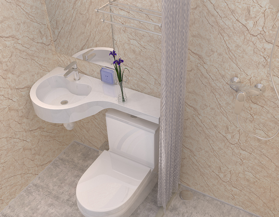 All-Panel PEC Resina Fibre Modularis Bathroom