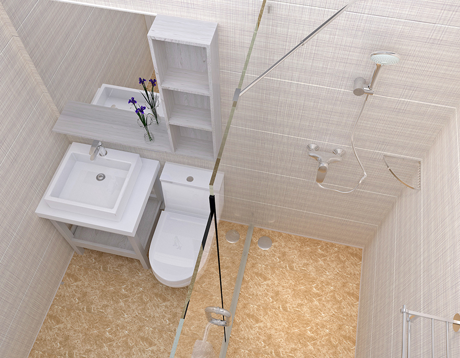 Praefabricata Dormitorium Bathroom Unit cum plena PEC Resina Fibre Panel System