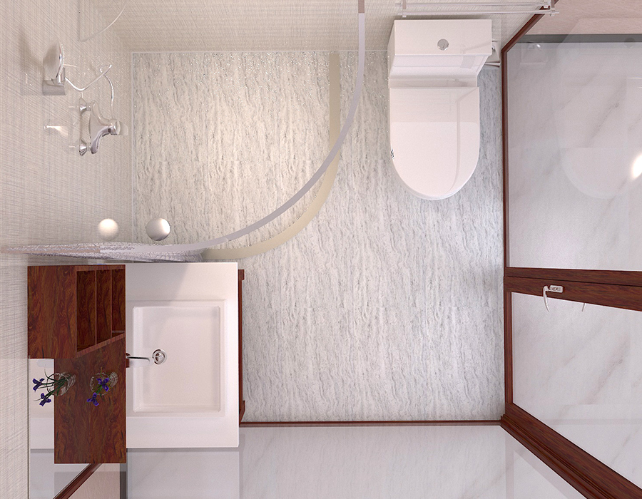 PEC Resin Fibre & RTM Base Apartment Modularis Bathroom cum Vitro Muri