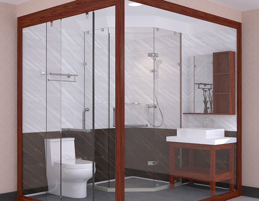 Prefabricated Hotel Bathroom Unit with PEC Resina Fiber Panels et RTM Mollis Ceramic Base