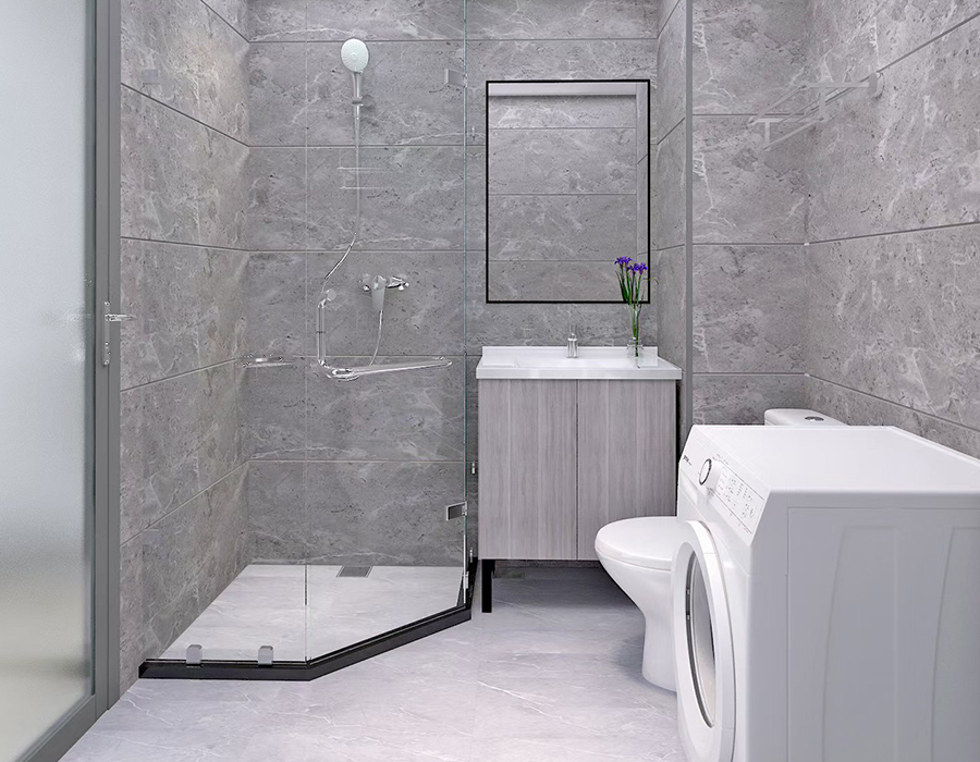 RTM Mollis Ceramic Base Prefabricated Hotel Bathroom Unit with Resina Fiber Panels