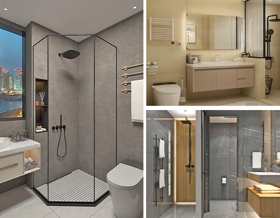 Ceramic Tile Rock Slab Superface Prefabricated Latrina Pods