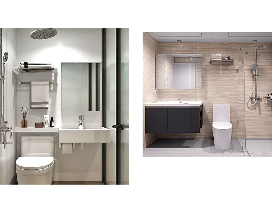 Unius Multicolor SMC Omnes in uno Prefab Bathroom